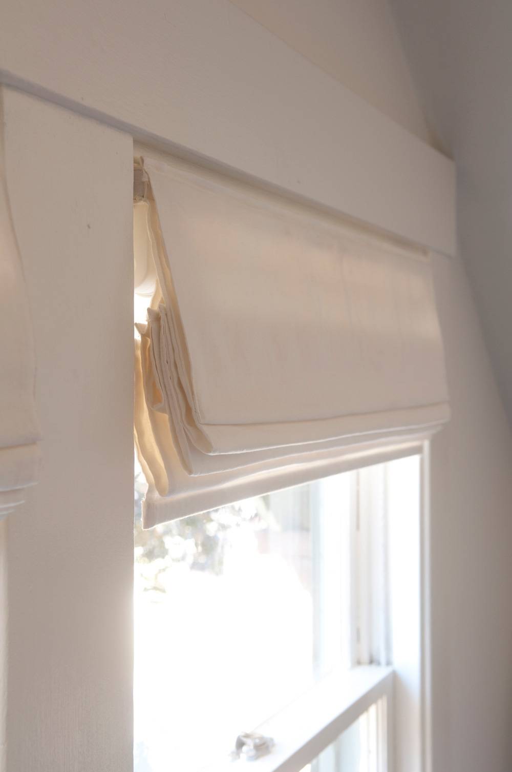 White window with the blinds pulled open.