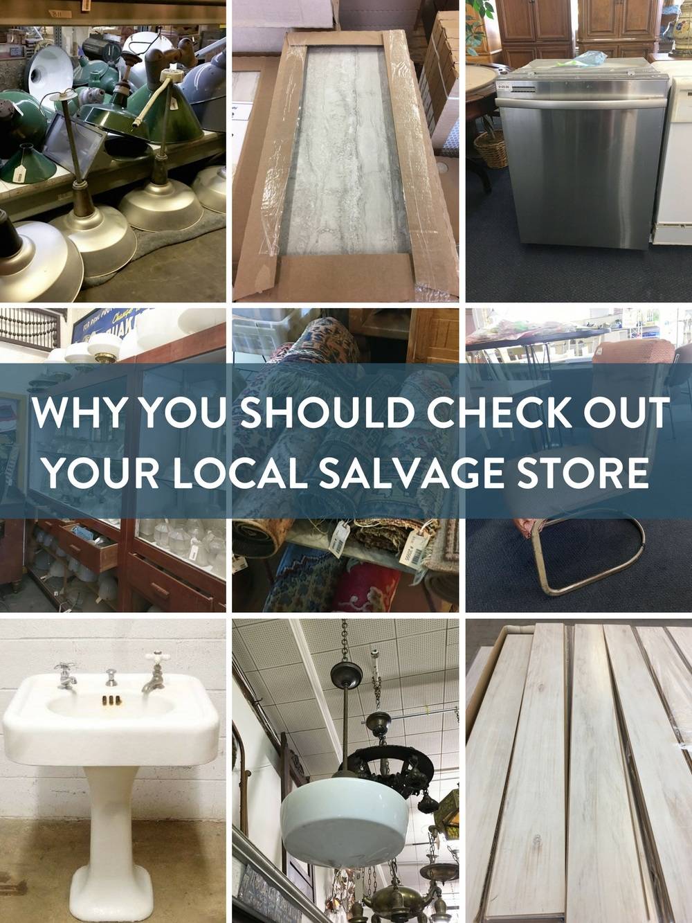 salvage items such as bathroom, patio and kitchen