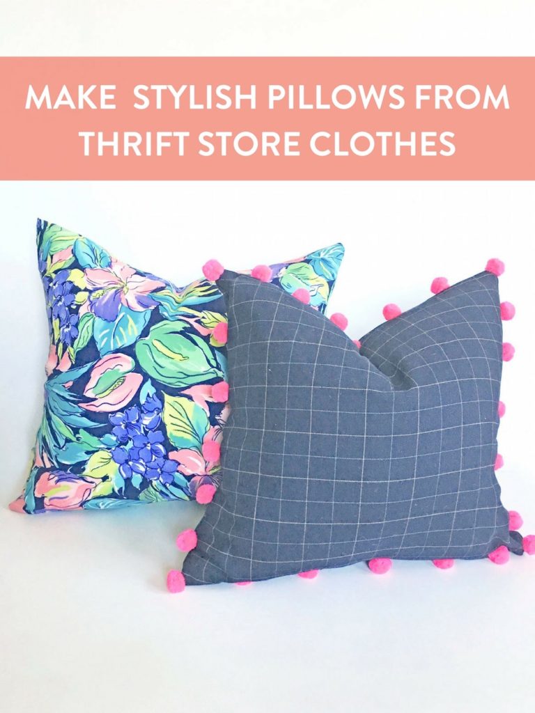 Make Stylish Looking Pillows From Thrift Store Clothes Curbly