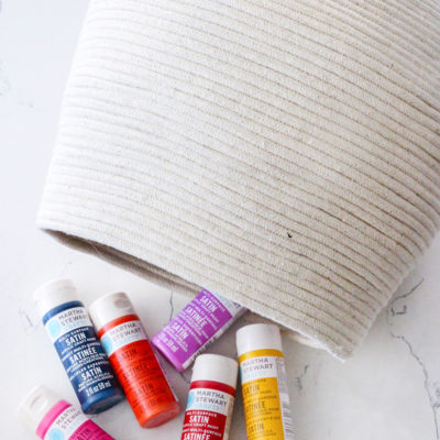How-To: DIY Painted Rope Basket