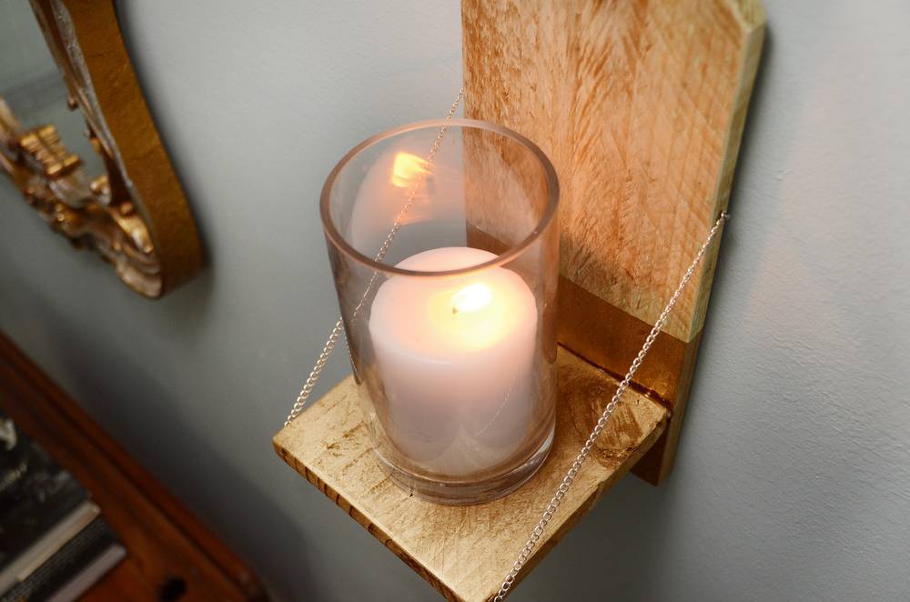 How-To: Easy DIY Rustic Chic Candle Kinkiet