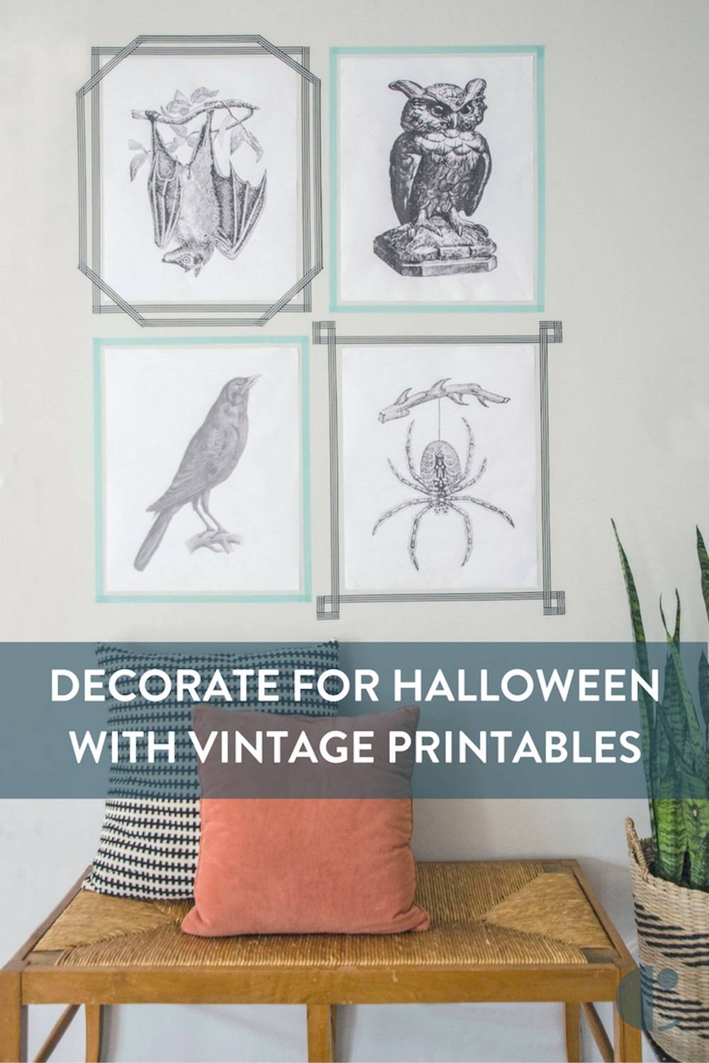 Halloween Decor With Vintage Printables