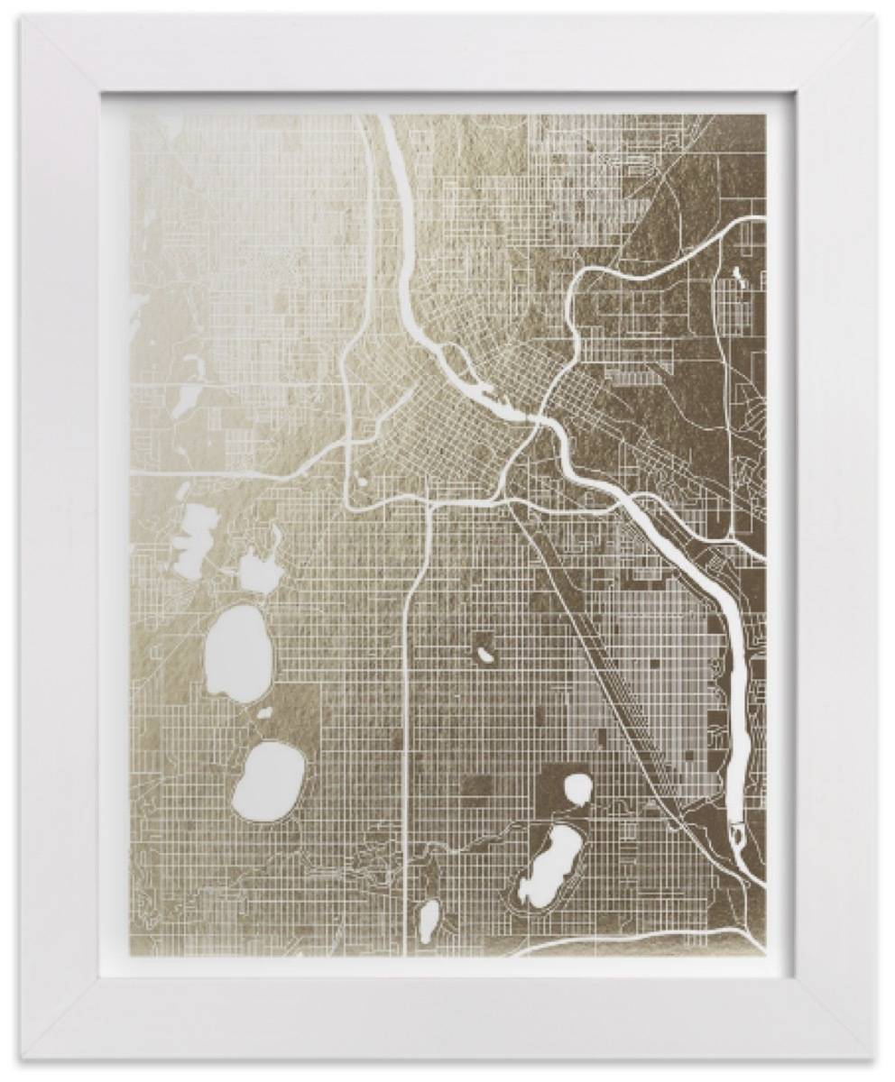Minted City Foil Map