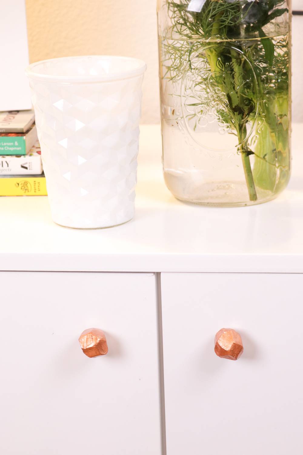 DIY Clay Faceted Drawer Handles