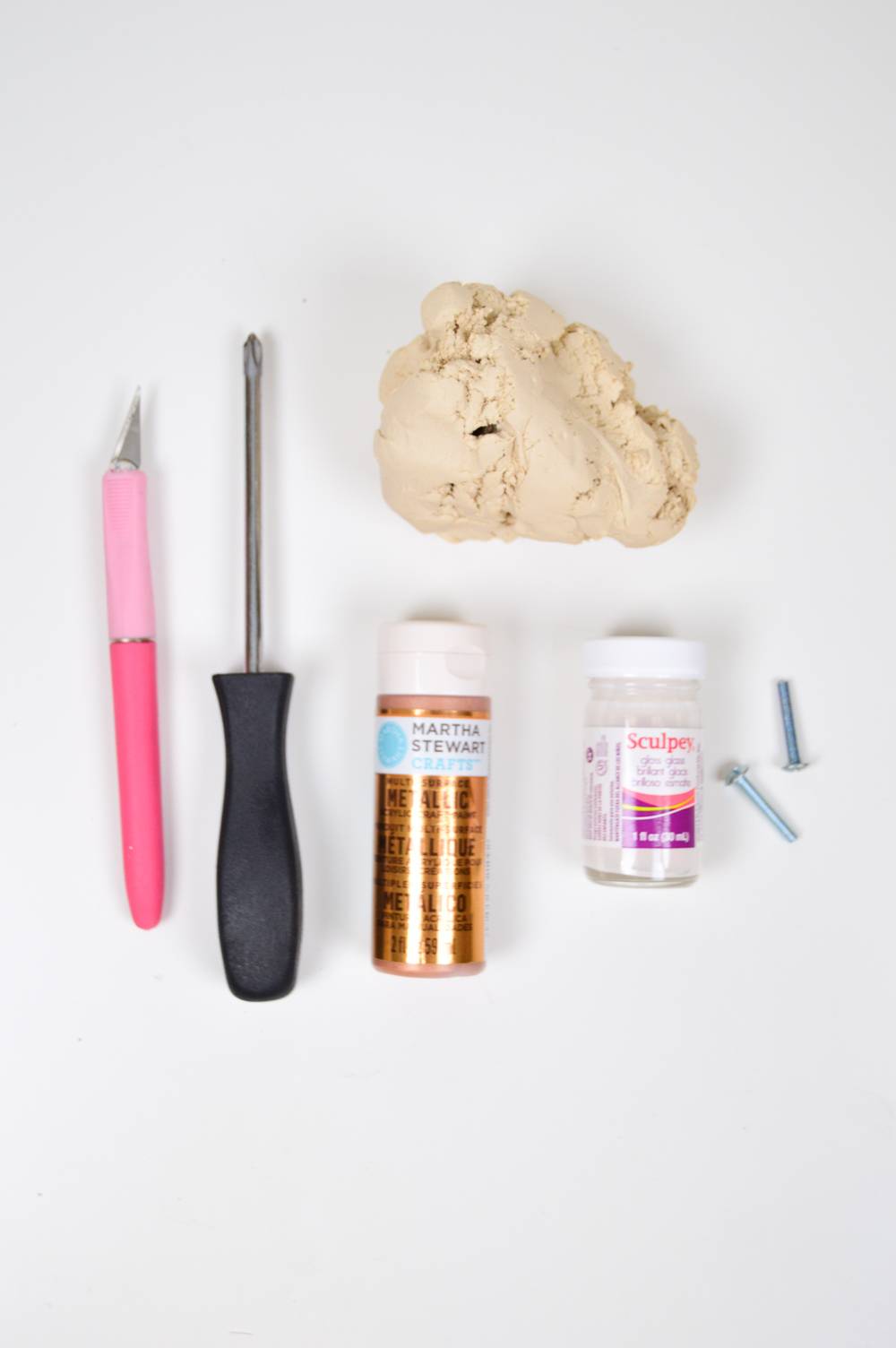 DIY Clay Faceted Drawer Handles