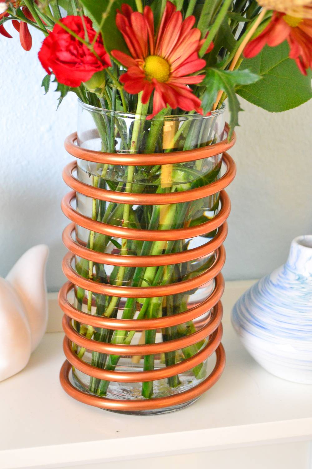 DIY Copper Wrapped Vase
