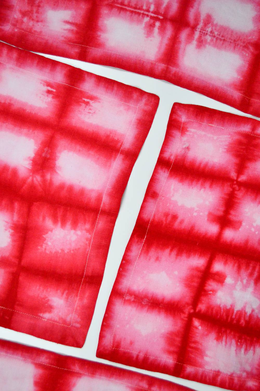 DIY Red Shibori Placemats