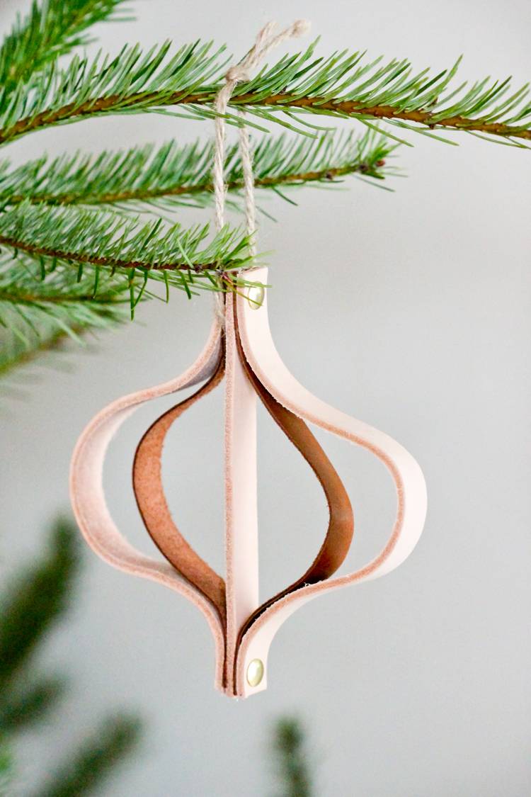 DIY Mid-Century Modern Style Leather Ornament