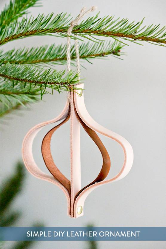 DIY Mid-Century Modern Style Leather Ornament