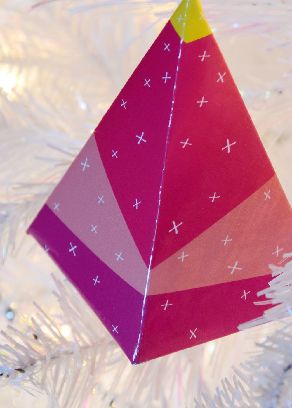 Easy DIY Geometric Paper Ornament (With Free Printable!)