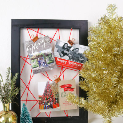 DIY Framed Web Christmas Card Holder