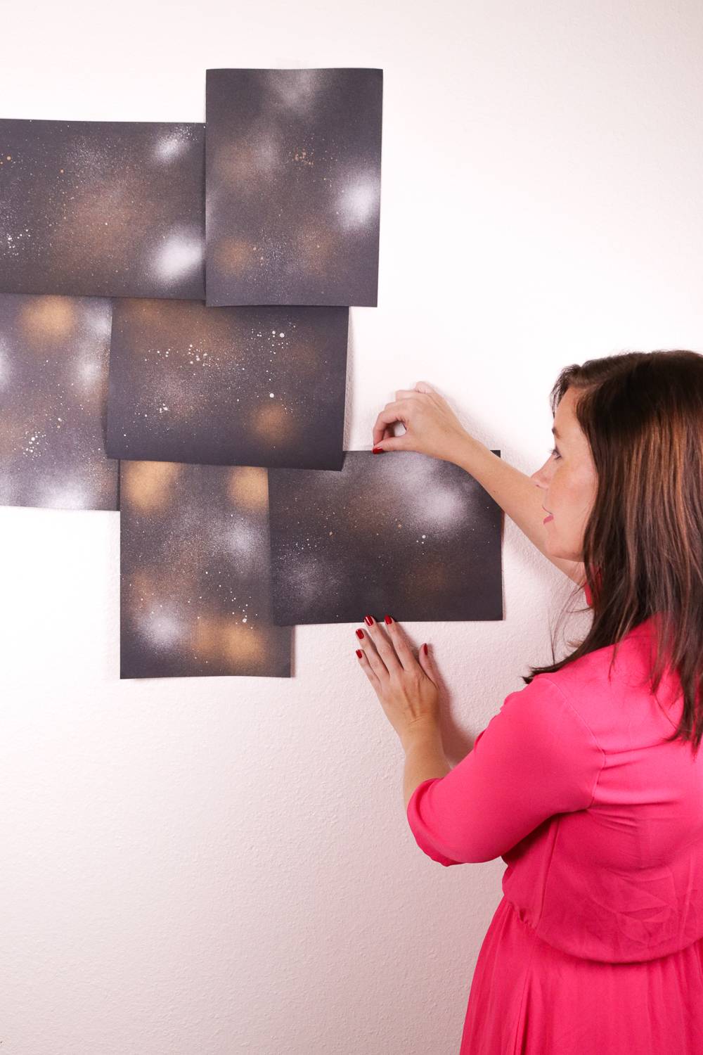 DIY Splattered Paint Backdrop for New Year's Eve