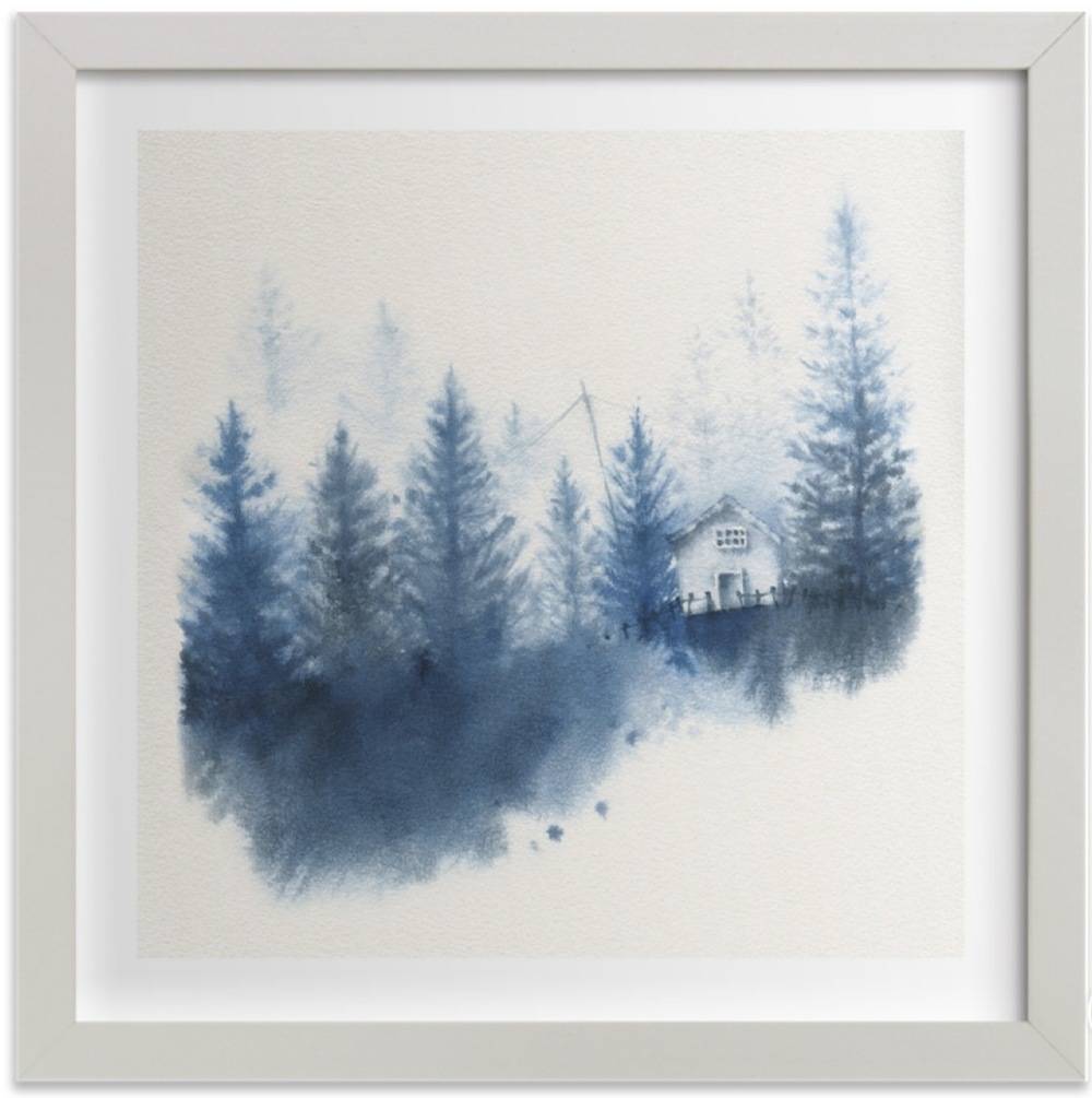 House in the Woods - calm quiet print