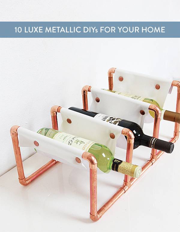 10 Luxe Metallic DIYs For Your Home