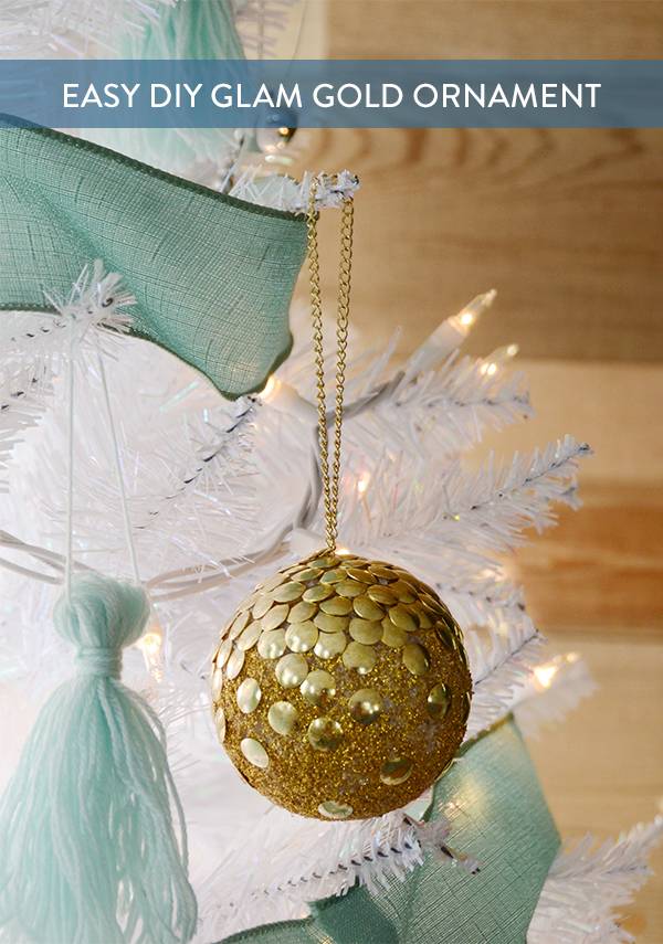 How-To: Gold Thumb Tack Ornament