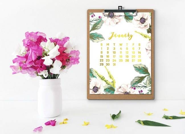 12 Free Printable Desktop Calendars To Help You Rock the New Year