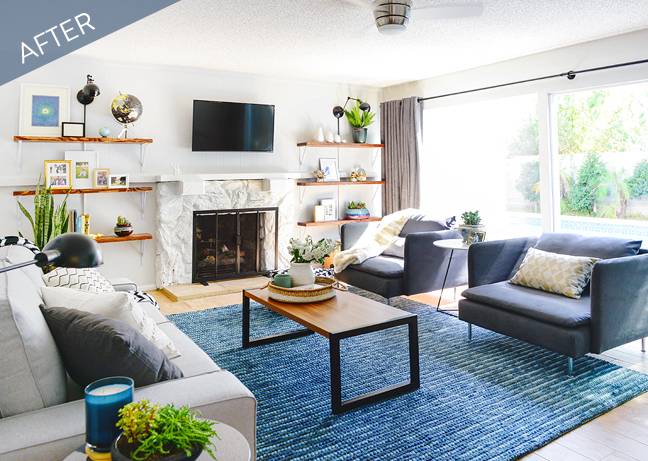 Before and After: A Stylish Living Room Transformation