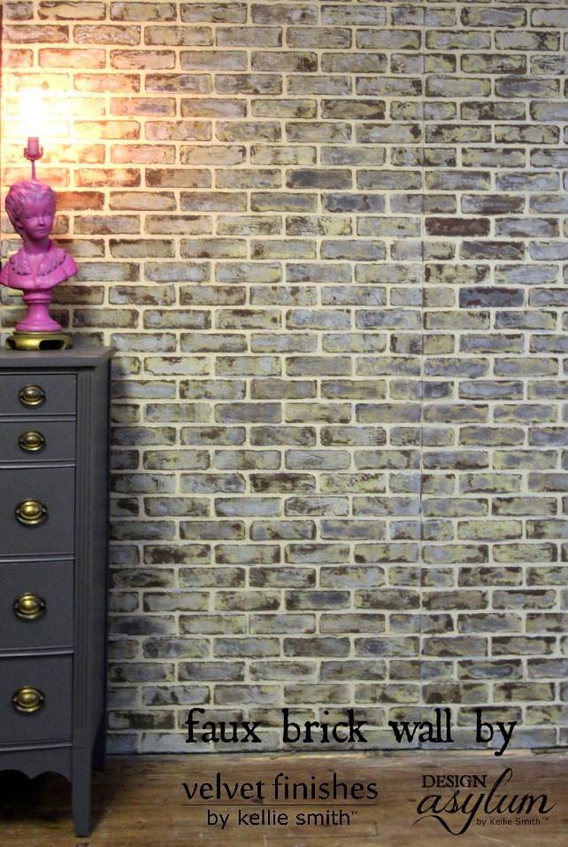 Faux brick is an interesting way to add an industrial feel to a room
