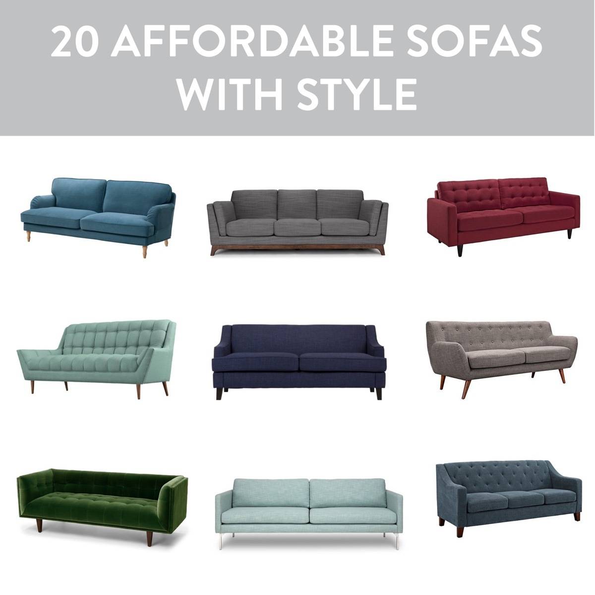 20 couches that won't break the bank!
