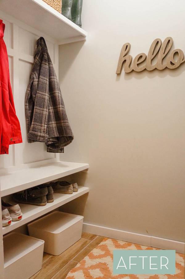Laundry Closet to Mudroom After