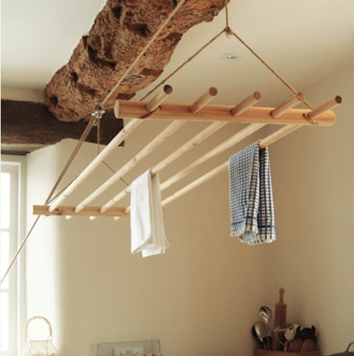 Dowel hanging drying rack