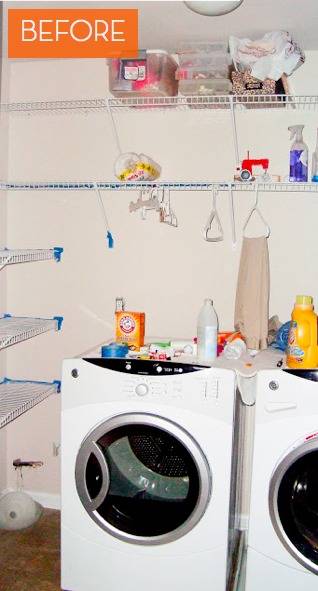 tiny laundry room makeover