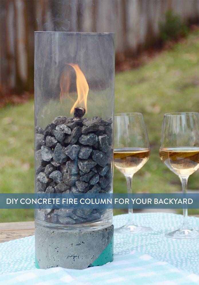 DIY Concrete Fire Column