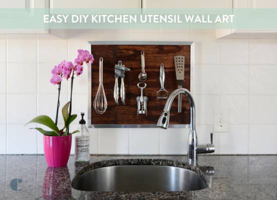 DIY Kitchen Utensil Wall Art