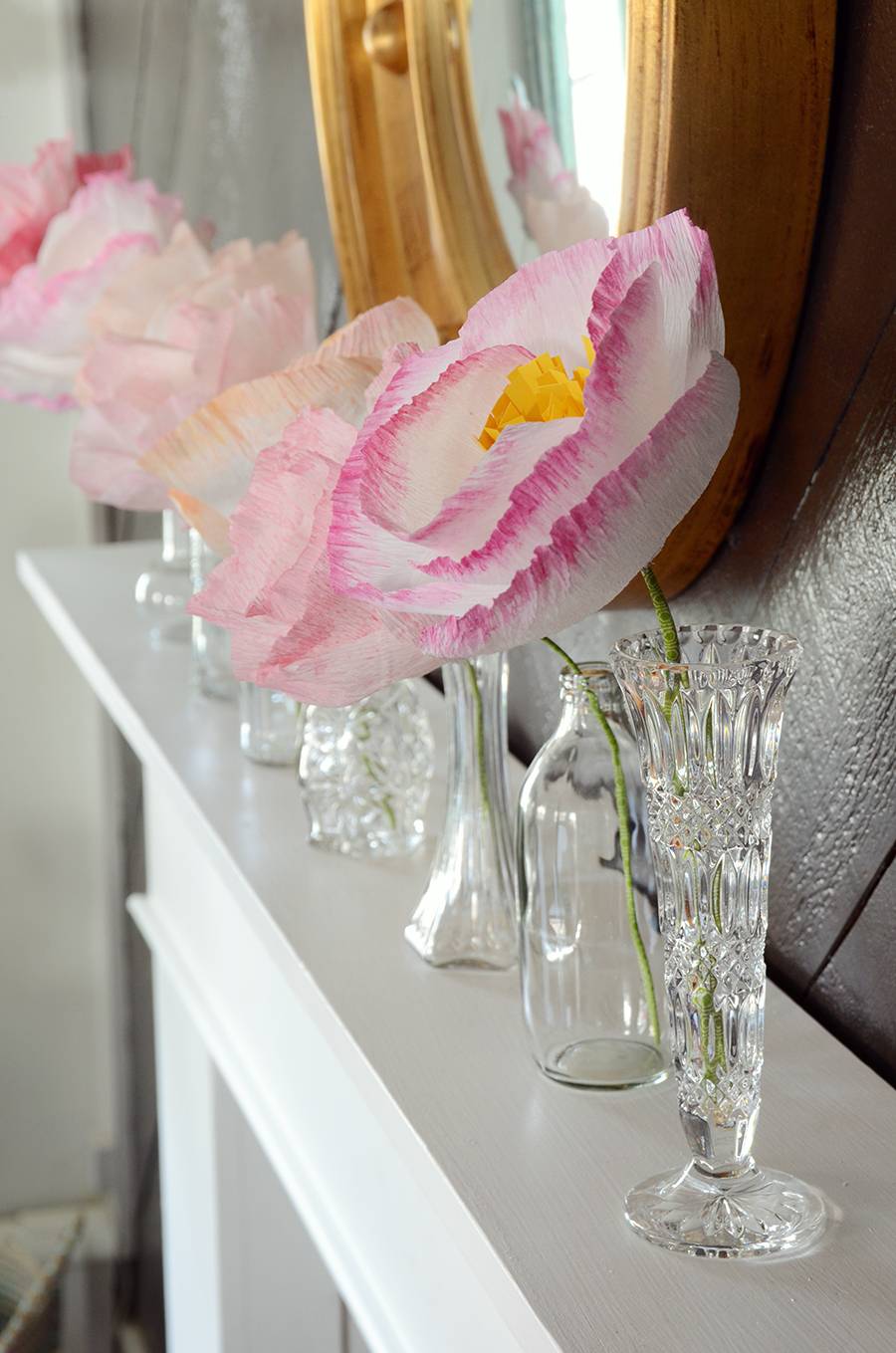 Curbly Original: Charming Paper Flower Easter Mantel