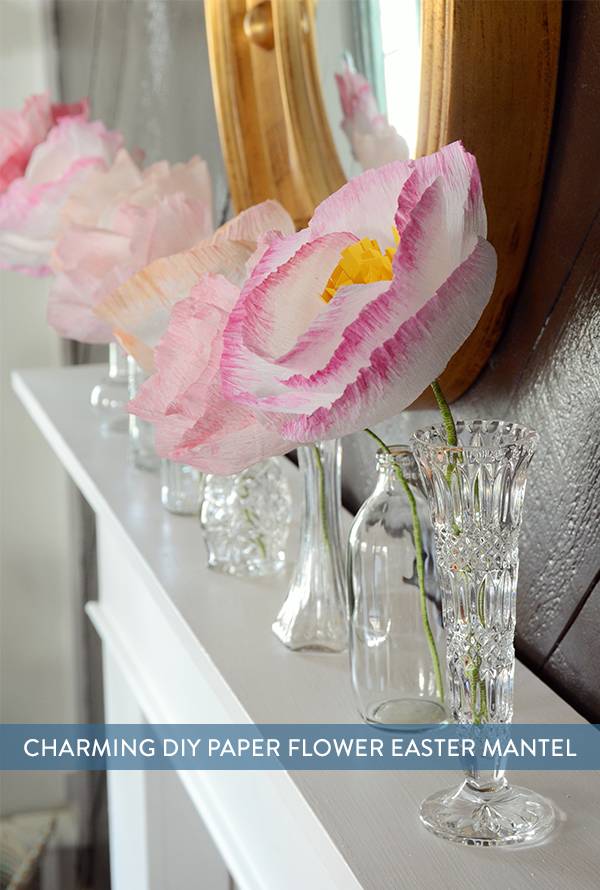 Curbly Original: Charming Paper Flower Easter Mantel