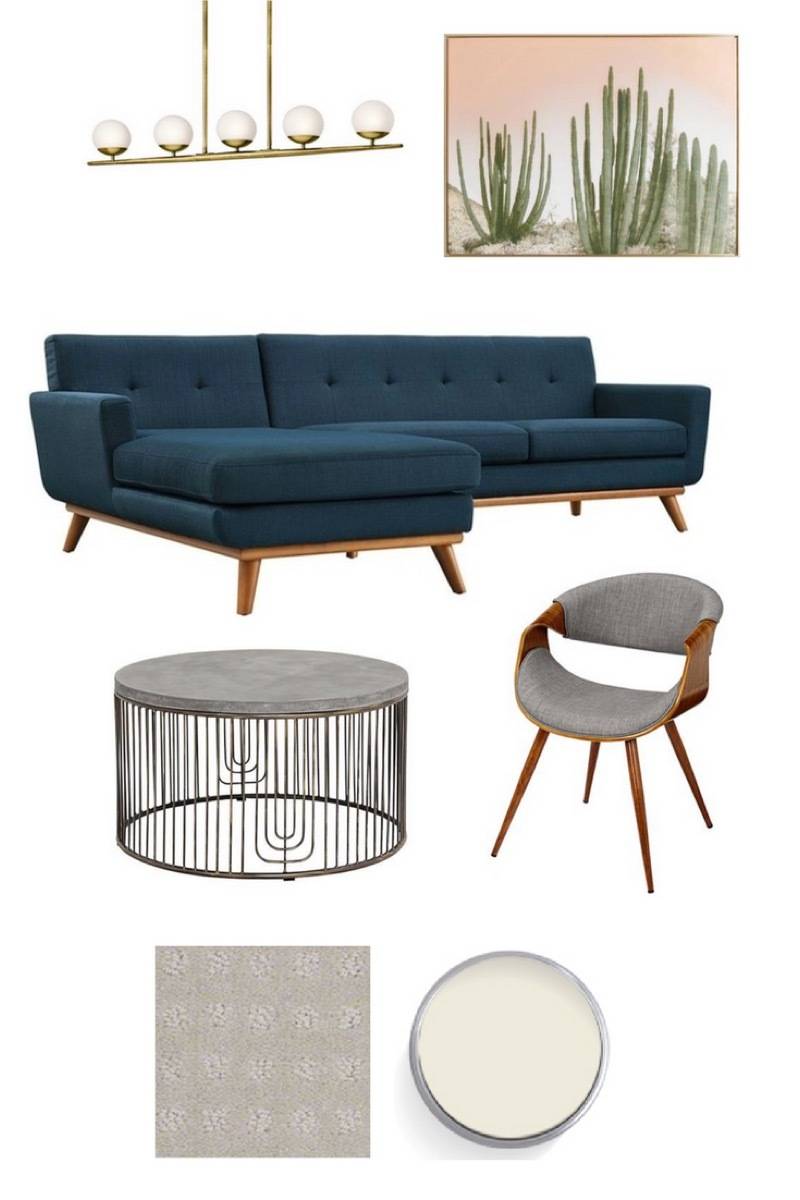 Living Room Inspiration Board for Curbly 