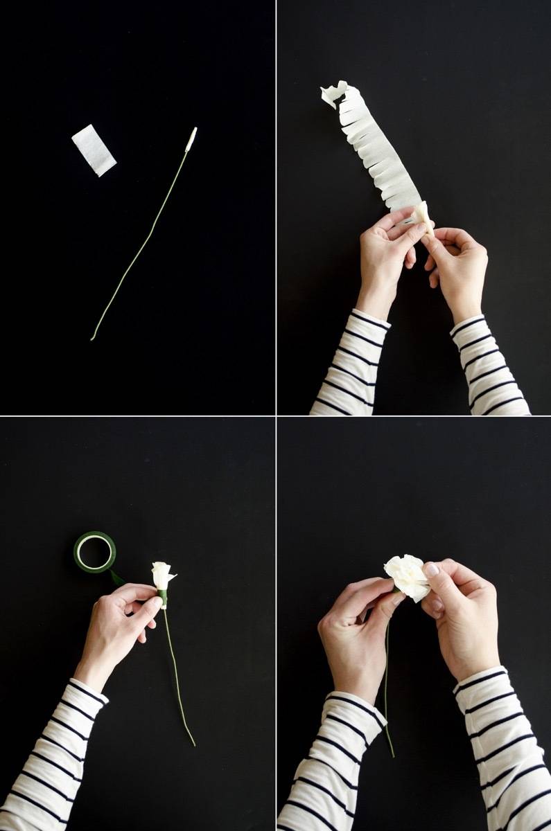 How to make a crepe paper carnation