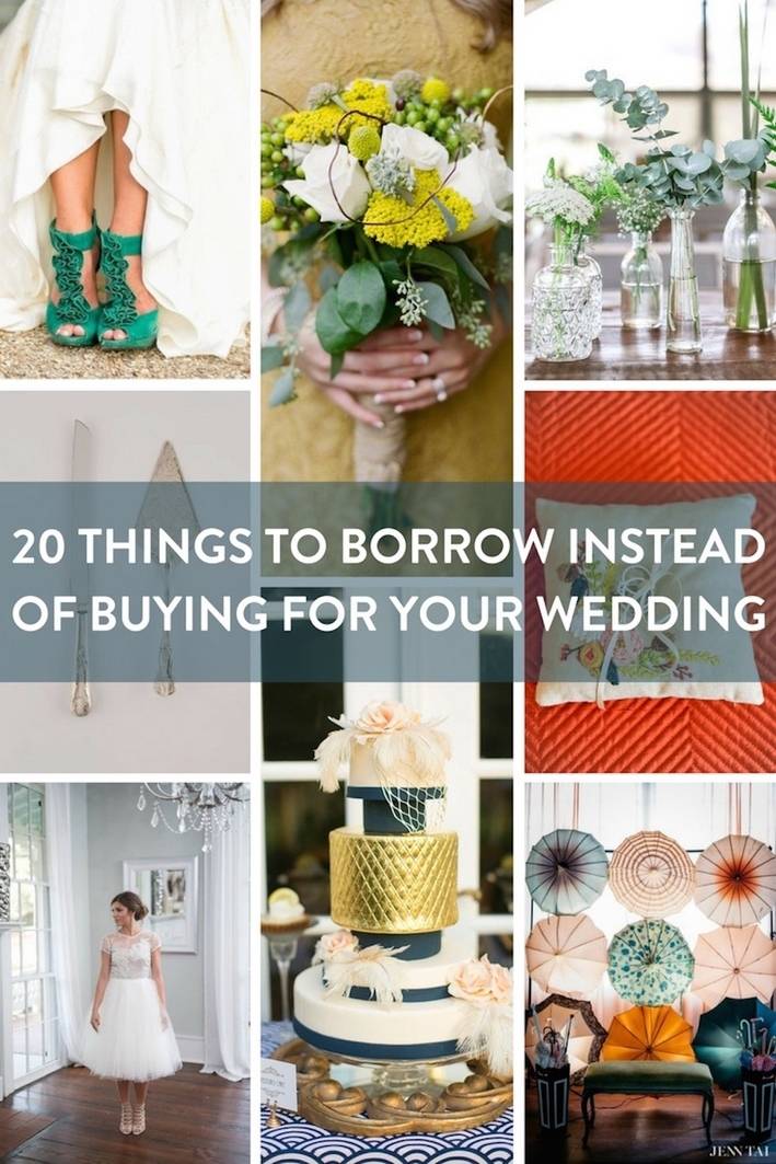 What to borrow (not buy) for your wedding