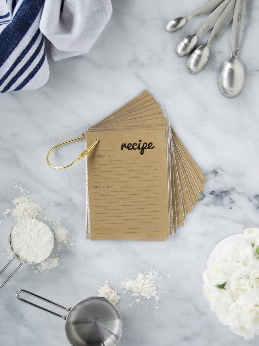 Free Printable Recipe Cards + How to turn them into a key ring booklet