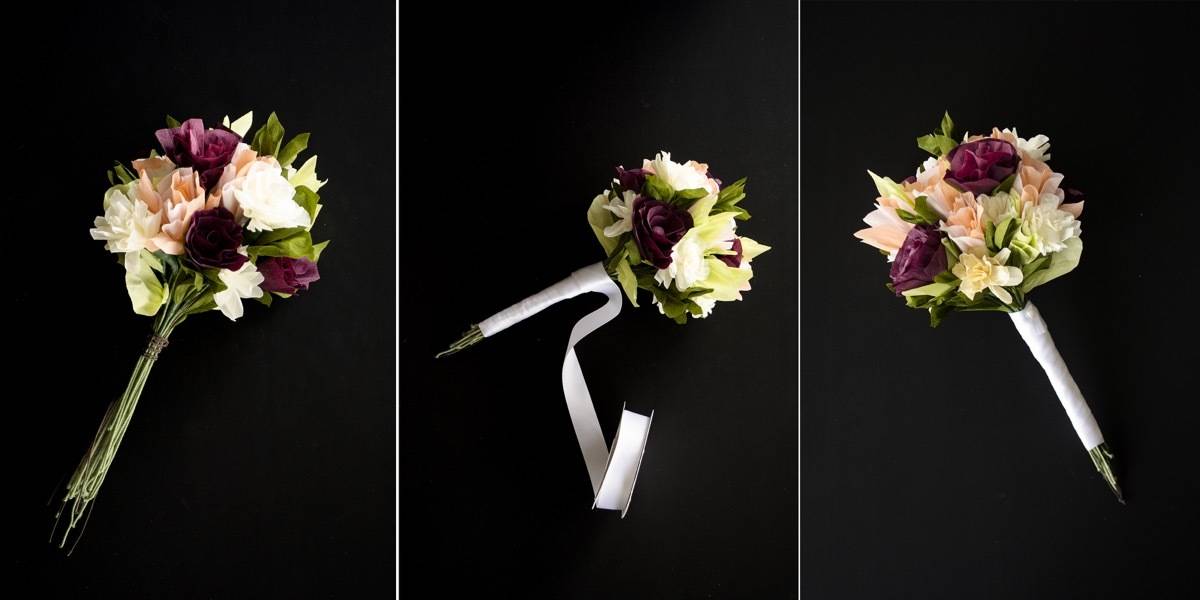 How to wrap a wedding bouquet