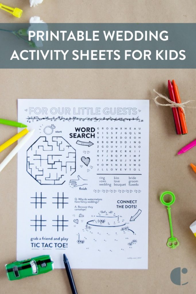 Printable Wedding Activity Pages