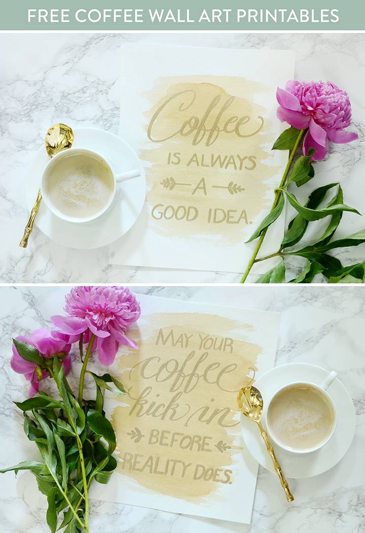 Free Printable Coffee Wall Art Set