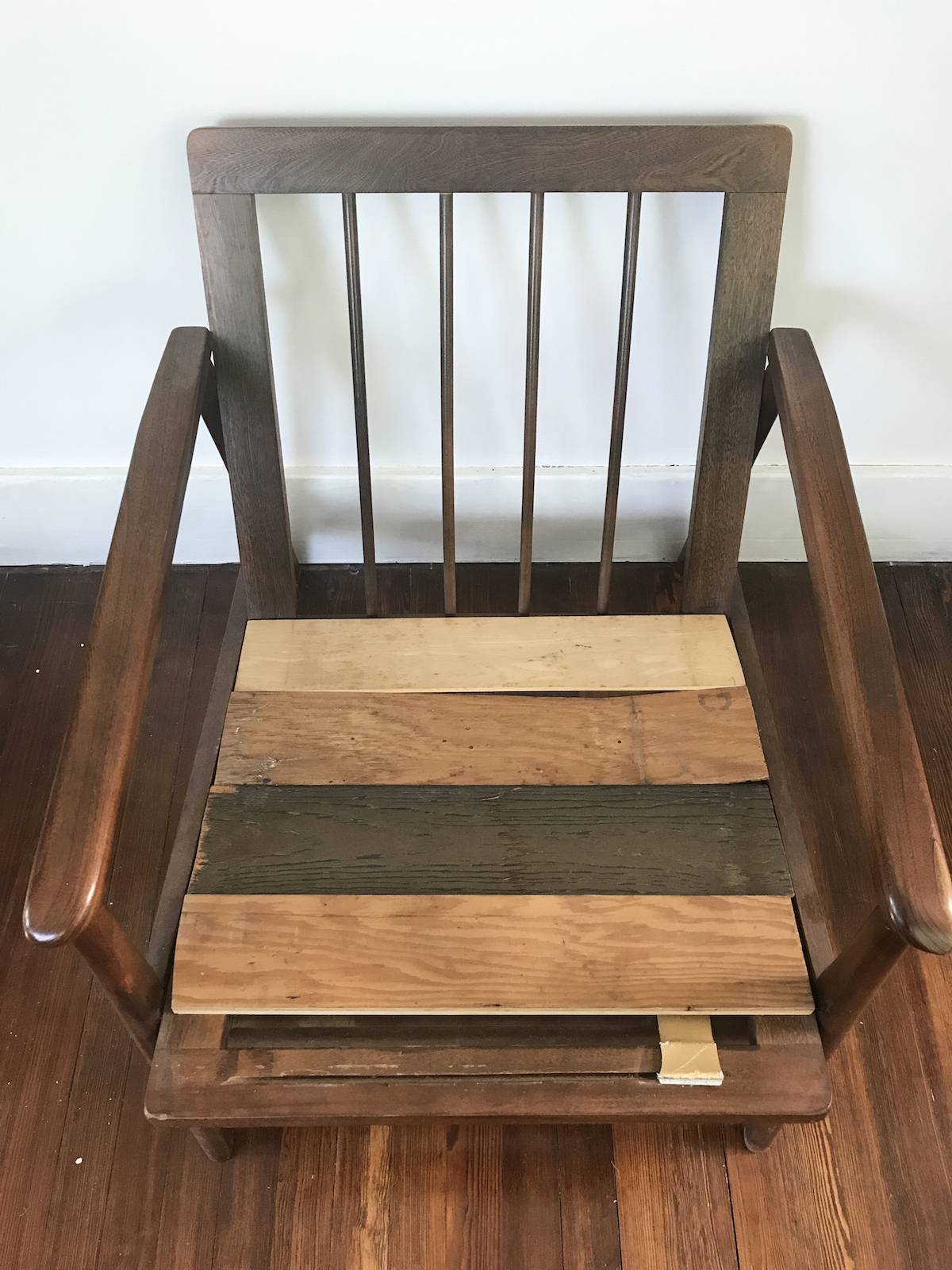 Replace Old Rubber Webbing Mid Century Chair