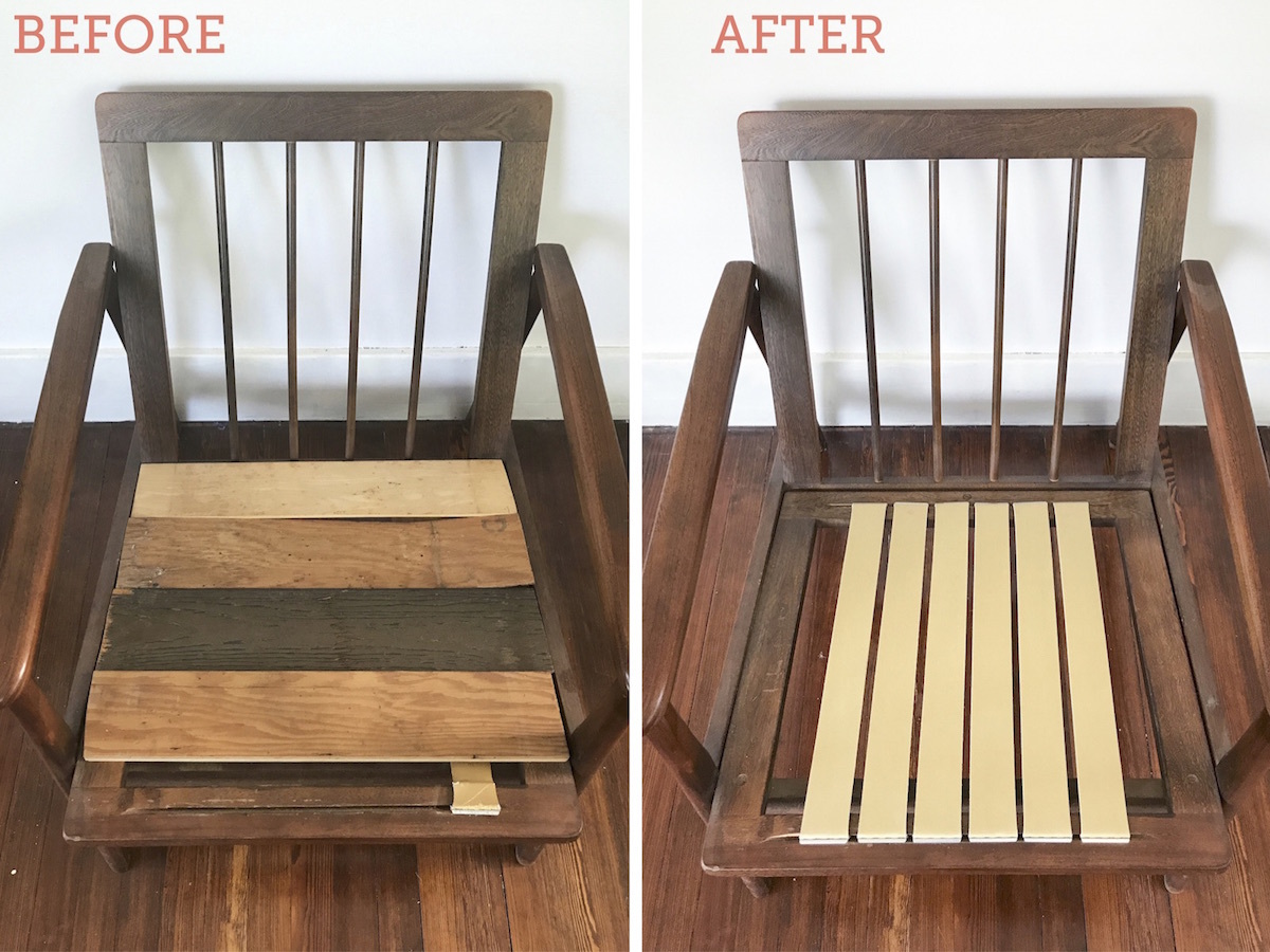 How to Repair the Webbing on a Vintage Mid-Century Chair - Curbly