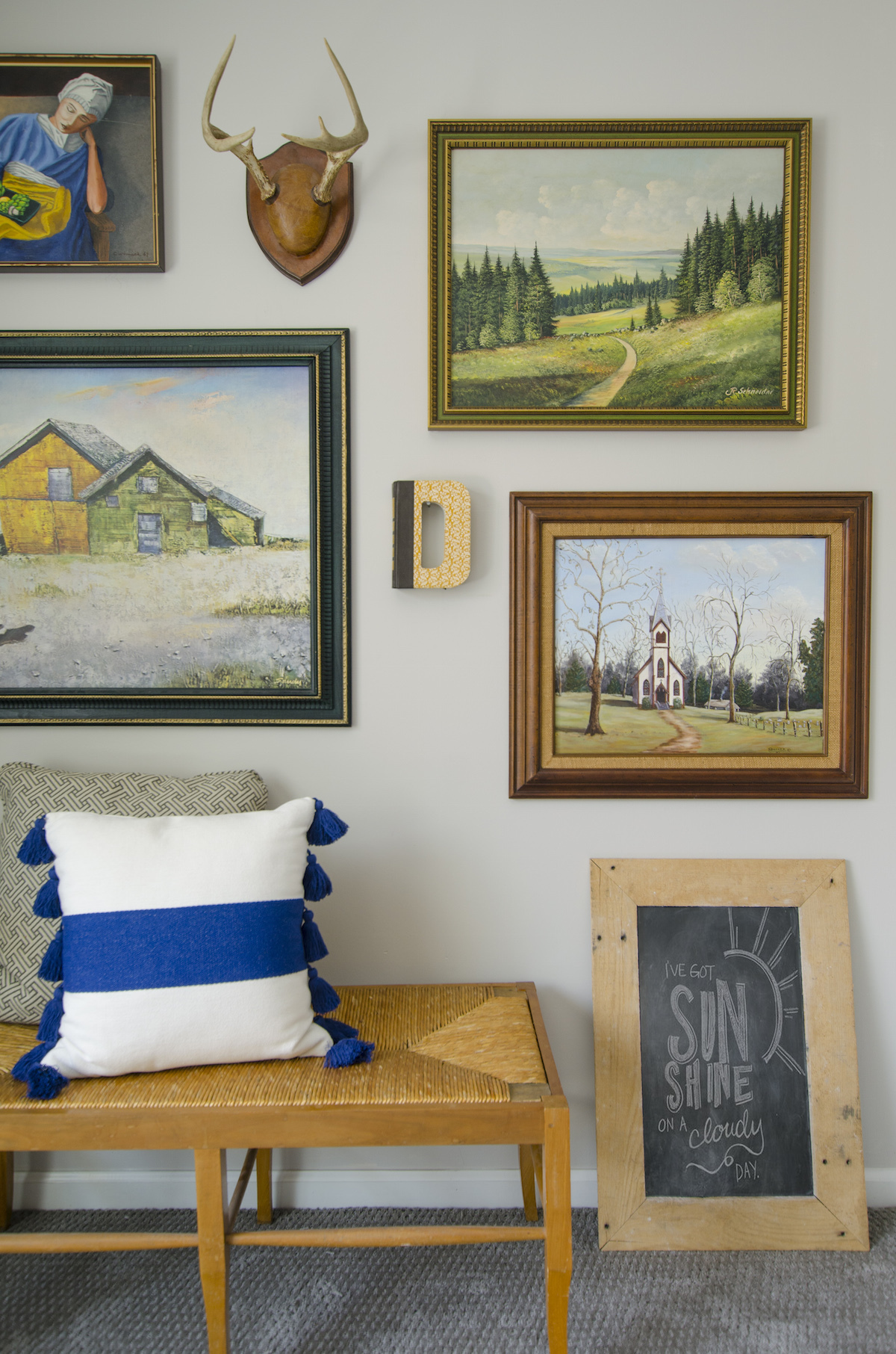 Rustic Eclectic Gallery Wall