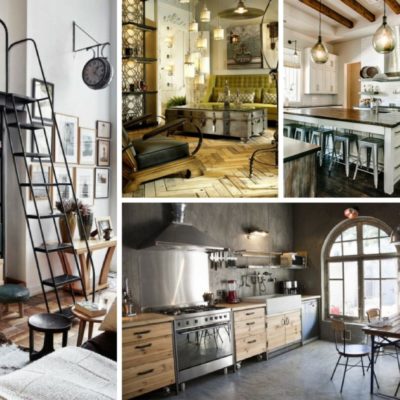 Farmhouse and Industrial Chic decor and style guide. How to get the look.
