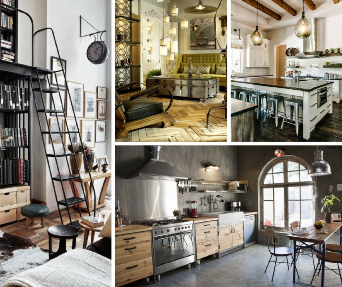 Farmhouse and Industrial Chic decor and style guide. How to get the look. 