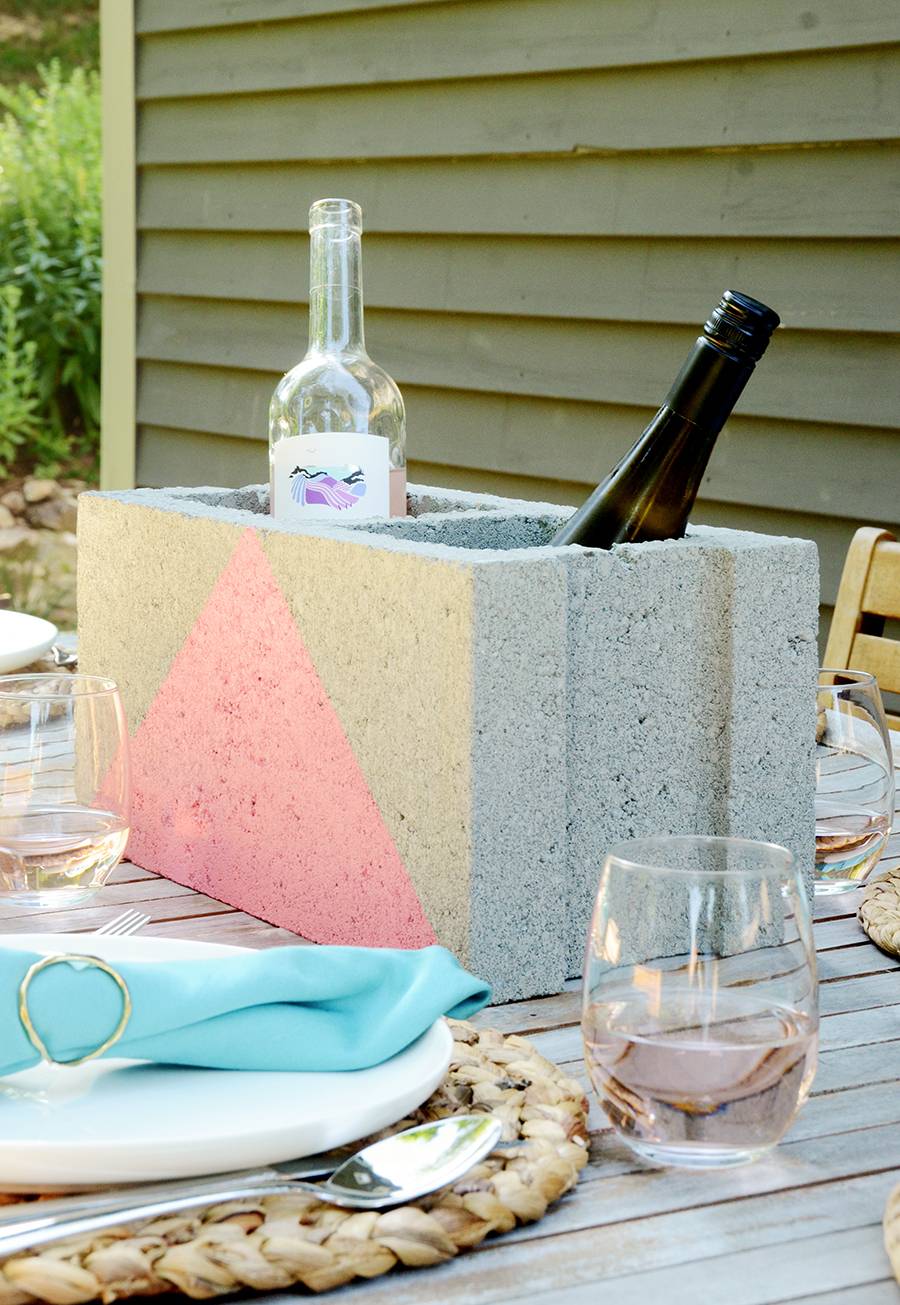 Easy DIY Cinder Block Wine Cooler