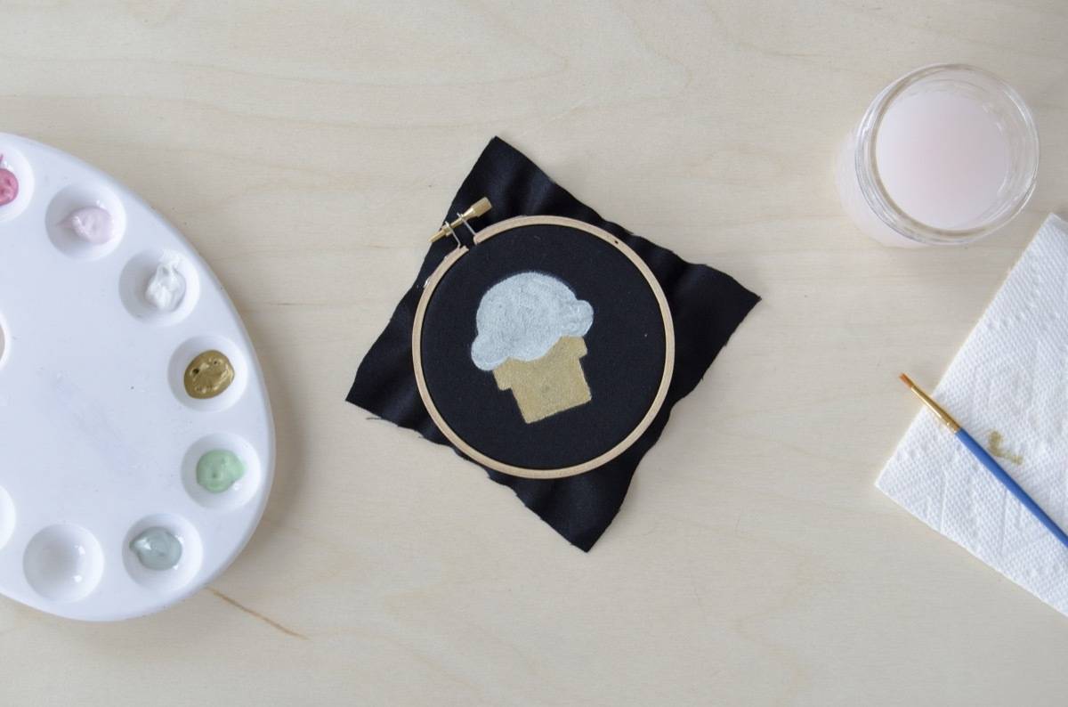 How to make this ice cream patch on a sugar cone!