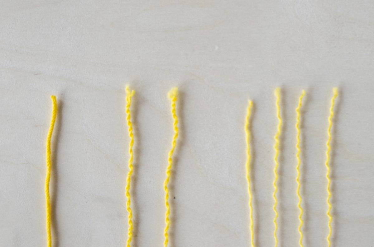 Create custom patches from fuzzy strands of yarn