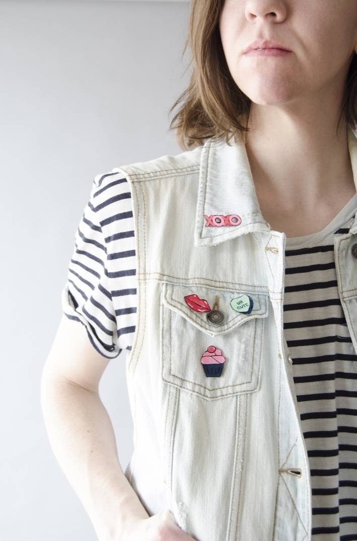 DIY faux enamel pins