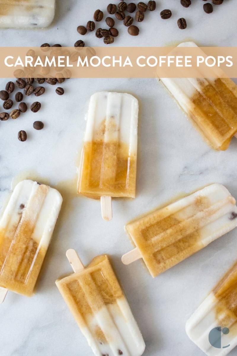 Coffee popsicles: Cold coffee, caramel, and chocolate make for a refreshing (and energizing!) summer treat