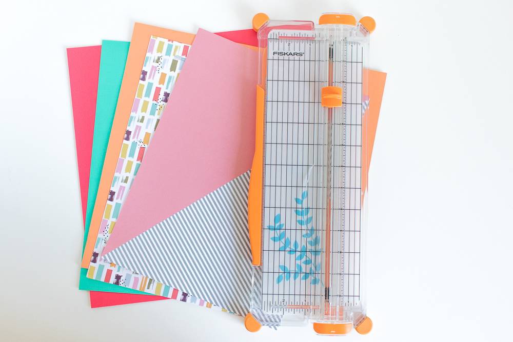 Stationary colourful files for school assignments.