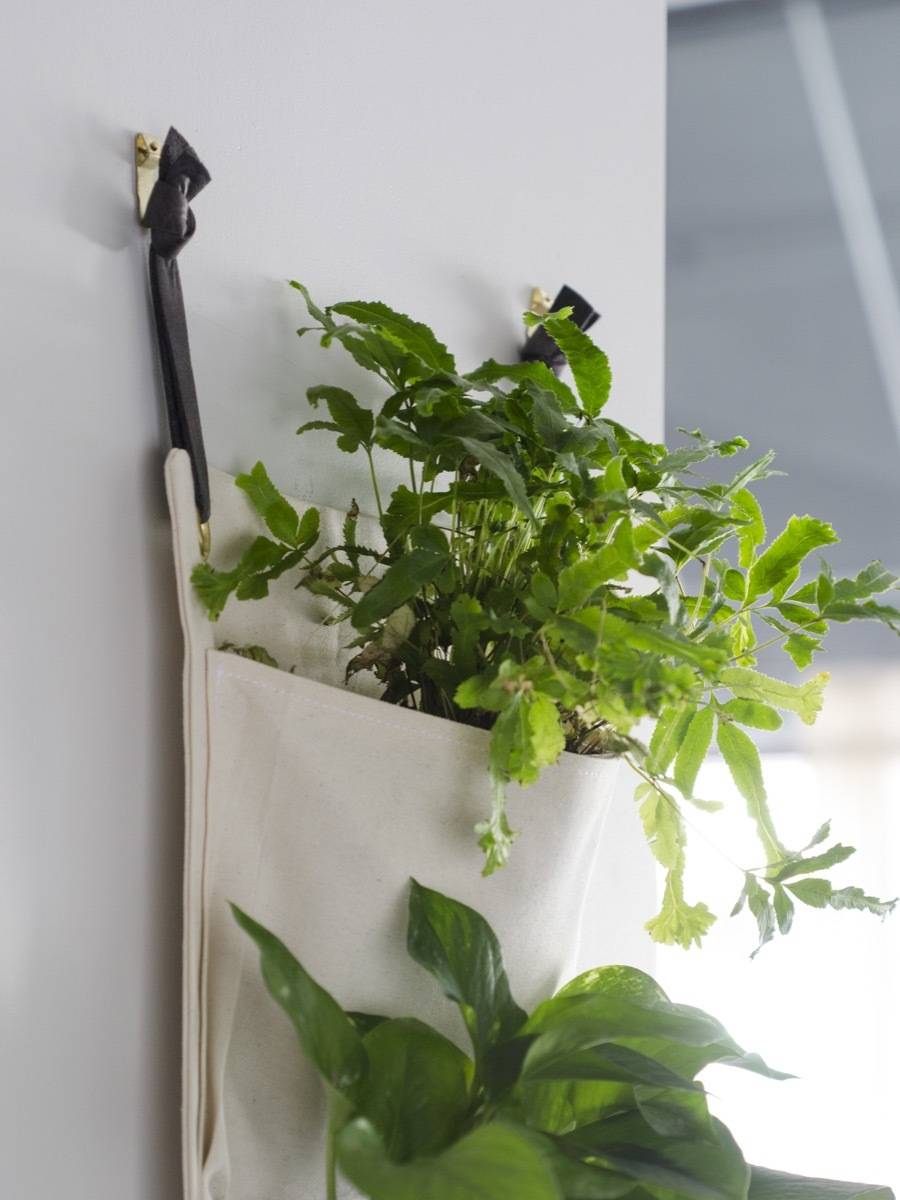 DIY fabric hanging planter