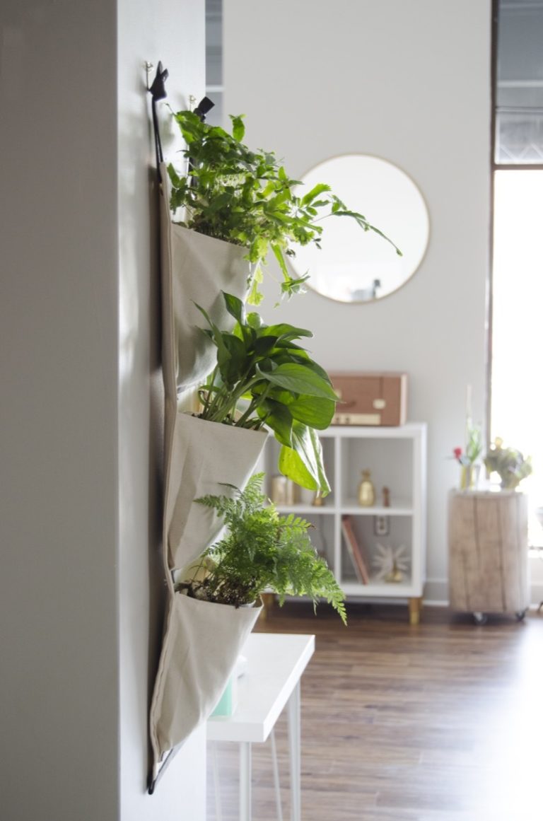 Hanging Fabric Planter DIY It's Like a Magazine Rack for your Plants